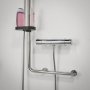 Coram Boston Comfort & Safety Grab Bar & Shower Riser Rail (Left Hand) - Polished Stainless Steel