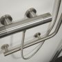 Coram Boston Comfort & Safety Grab Bar & Shower Riser Rail (Right Hand) - Brushed Stainless Steel