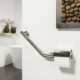 Coram Boston Comfort & Safety Grab Bar & Toilet Roll Holder with Cover (Left Hand) - Polished Stainless Steel