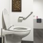 Coram Boston Comfort & Safety Grab Bar & Toilet Roll Holder with Cover (Right Hand) - Brushed Stainless Steel