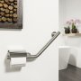 Coram Boston Comfort & Safety Grab Bar & Toilet Roll Holder with Cover (Right Hand) - Brushed Stainless Steel