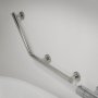 Coram Boston Comfort & Safety Grab Bar Left Hand 135 - Polished Stainless Steel