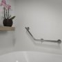 Coram Boston Comfort & Safety Grab Bar Left Hand 135 - Polished Stainless Steel