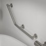 Coram Boston Comfort & Safety Grab Bar Left Hand 135 - Brushed Stainless Steel