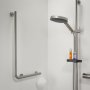 Coram Boston Comfort & Safety Grab Bar Left Hand 90 - Brushed Stainless Steel