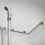 Coram Boston Comfort & Safety Grab Bar Right Hand 135 - Polished Stainless Steel