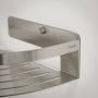 Coram Caddy 184mm Corner Shower Basket - Brushed Stainless Steel