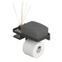 Coram Caddy Toilet Roll Holder with Shelf - Black