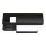 Coram Caddy Toilet Roll Holder with Shelf - Black