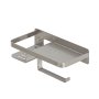 Coram Caddy Toilet Roll Holder with Shelf - Brushed Stainless Steel