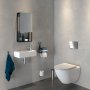 Coram Caddy Toilet Roll Holder with Shelf - Brushed Stainless Steel