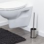 Coram Colar Freestanding Toilet Brush & Holder - Brushed Stainless Steel