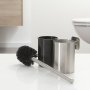 Coram Colar Toilet Brush & Holder - Brushed Stainless Steel