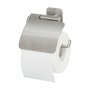 Coram Colar Toilet Roll Holder with Cover - Brushed Stainless Steel