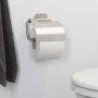 Coram Colar Toilet Roll Holder with Cover - Brushed Stainless Steel