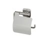 Coram Colar Toilet Roll Holder with Cover - Polished Stainless Steel