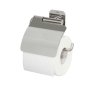 Coram Colar Toilet Roll Holder with Cover - Polished Stainless Steel