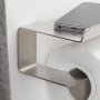 Coram Colar Toilet Roll Holder with Shelf - Brushed Stainless Steel