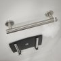 Coram Straight 300mm Safety Bar - Brushed Stainless Steel