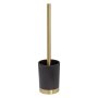 Coram Tune Freestanding Toilet Brush & Holder - Brushed Brass/Black