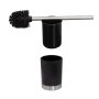 Coram Tune Freestanding Toilet Brush & Holder - Brushed Stainless Steel/Black