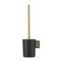 Coram Tune Toilet Brush & Holder - Brushed Brass/Black