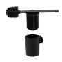 Coram Tune Toilet Brush & Holder - Brushed Brass/Black