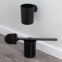 Coram Tune Toilet Brush & Holder - Brushed Brass/Black