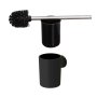 Coram Tune Toilet Brush & Holder - Brushed Stainless Steel/Black