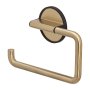 Coram Tune Toilet Roll Holder without Cover - Brushed Brass/Black