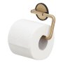 Coram Tune Toilet Roll Holder without Cover - Brushed Brass/Black