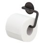 Coram Tune Toilet Roll Holder without Cover - Brushed Metal/Black