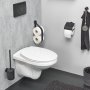 Coram Urban Toilet Roll Holder with Cover - Black