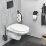 Coram Urban Toilet Roll Holder with Cover - Black