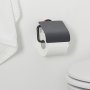 Coram Urban Toilet Roll Holder with Cover - Black