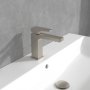 Villeroy & Boch Architectura Square Basin Mixer with Pop-Up Waste - Matt Brushed Nickel