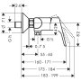 Hansgrohe Focus Single Lever Manual Shower Mixer for Exposed Installation With 2 Flow Rates - Chrome