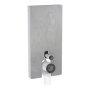 Geberit Monolith Plus for Back-to-Wall WC (101cm) - Concrete Stoneware / Brushed Aluminium