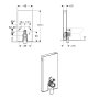 Geberit Monolith Plus for Back-to-Wall WC (101cm) - Concrete Stoneware / Brushed Aluminium