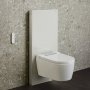 Geberit Monolith Plus for Wall Hung WC (101cm) - Sand Grey Glass / Brushed Aluminium