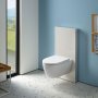 Geberit Monolith Plus for Wall Hung WC (101cm) - Sand Grey Glass / Brushed Aluminium