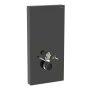 Geberit Monolith Plus for Wall Hung WC (101cm) - Black Glass / Black Chrome