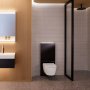 Geberit Monolith Plus for Wall Hung WC (114cm) - Black Glass / Black Chrome