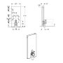 Geberit Monolith Plus for Back-to-Wall WC (114cm) - White Glass / Brushed Aluminium