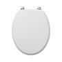 Tavistock Millennium Toilet Seat with Chrome Hinges - White