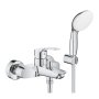 Grohe Eurosmart Single-Lever Bath / Shower Mixer with Handset - Chrome