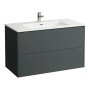 Laufen Pro S Laufen Pro S 1000mm Vanity Unit with Two Drawers & Basin  - Traffic Grey