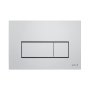 Vitra Loop Square Dual Flush Plate - Chrome