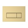 Vitra Loop Square Dual Flush Plate - Soft Gold