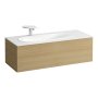 Laufen Alessi 1195mm 1 Drawer Vanity Unit with Left Hand Cut-Out - Light Oak